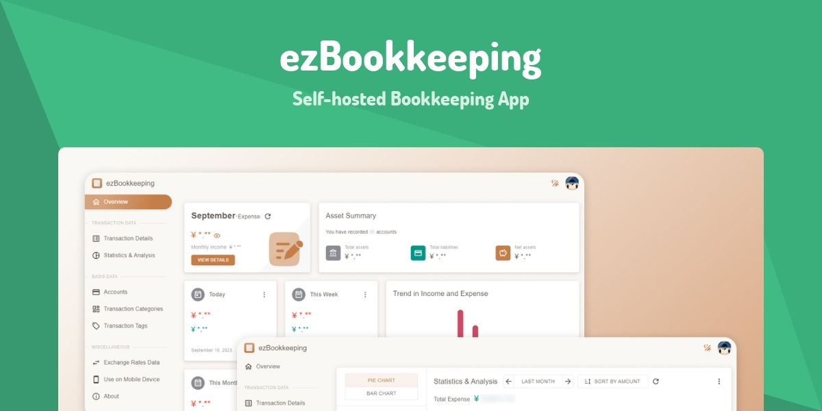 EzBookkeeping Self hosted Bookkeeping App Made With Vue js Ezbookkeeping self hosted bookkeeping app made with vue js